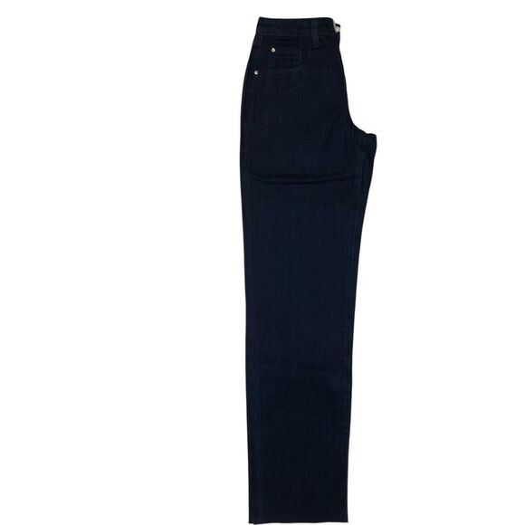 WeWoreWhat Low Rise Dad Jeans Womens 25 Blue Indigo Denim Raw Hem Casual - Picture 3 of 14